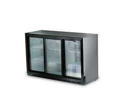 Шафа барна холодильна на 300 л, скляні розсувні двері HURAKAN HKN-DB335S