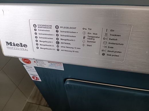 Професійна сушильна машина до 10 кг miele t6185