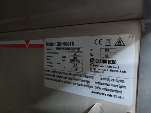 Шкафы холодильные GGG , Gastro Hero 650 л